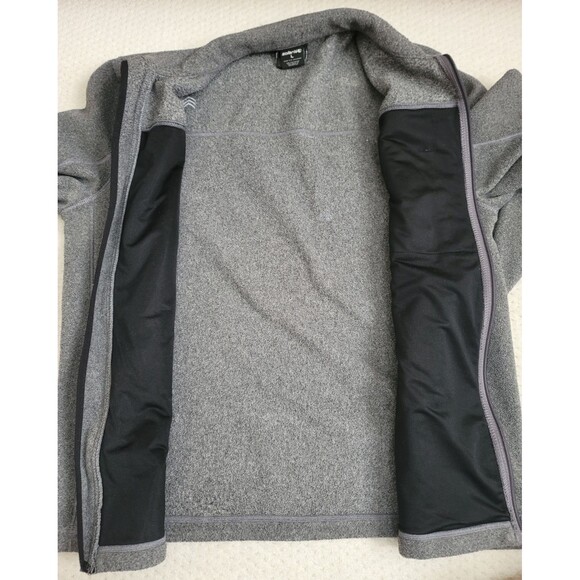 Solaris Mens Gray Fleece Jacket Full Zip Mock Neck Pockets Outdoors Casual, L - Picture 7 of 8